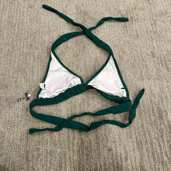 NWT JFAN Green Triangle Bikini Top Size Large - Picture 2 of 4